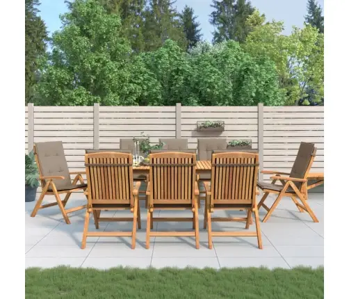 Allalastava Seljatoega Aiatoolid Patjadega 8 Tk, Tiikpuu