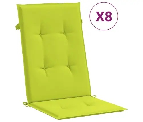 Dārza Krēsli Ar Matračiem, Atgāžami, 8 Gab., Masīvs Tīkkoks Vidaxl