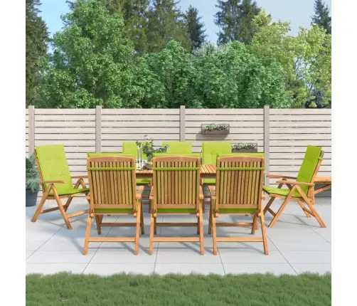 Dārza Krēsli Ar Matračiem, Atgāžami, 8 Gab., Masīvs Tīkkoks Vidaxl