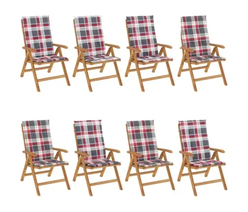 Allalastava Seljatoega Aiatoolid Patjadega 8 Tk, Tiikpuu