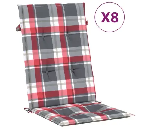 Allalastava Seljatoega Aiatoolid Patjadega 8 Tk, Tiikpuu