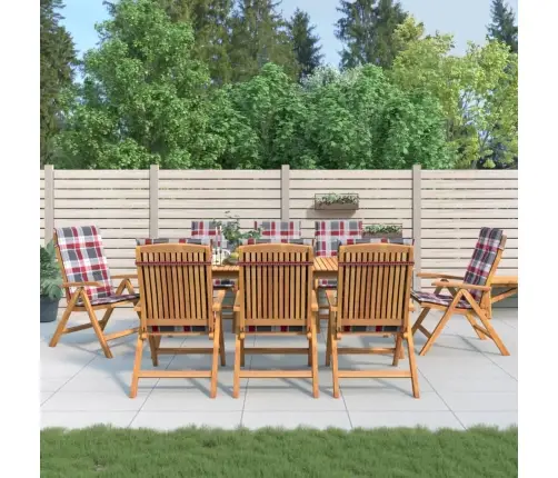 Allalastava Seljatoega Aiatoolid Patjadega 8 Tk, Tiikpuu