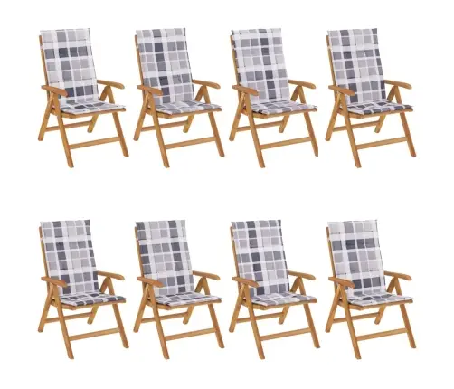 Allalastava Seljatoega Aiatoolid Patjadega 8 Tk, Tiikpuu