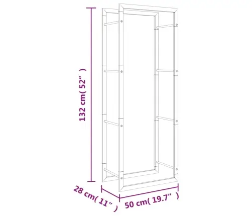 Stovas Malkoms, 50X28X132 cm Nerūdijantis Plienas