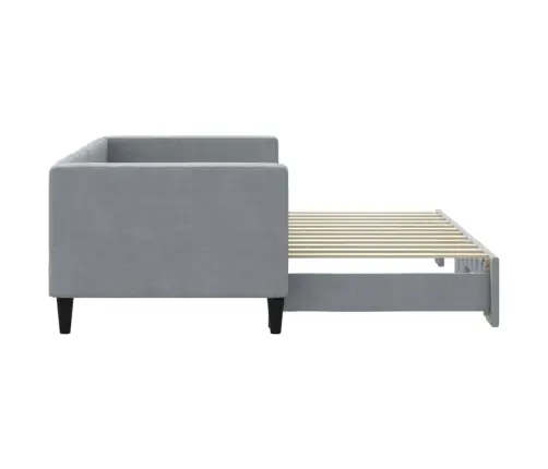 Lova Su Ištraukiama Dalimi, Šviesiai Pilka, 80X200cm Audinys