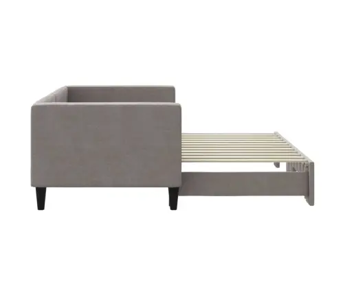 Lova Su Ištraukiama Dalimi, Taupe Spalvos, 80X200cm Audinys