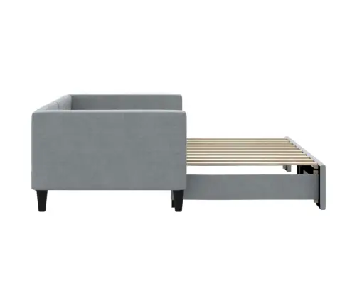 Diivanvoodi Väljatõmmatava Osaga, Helehall, 90X190 cm Kangas