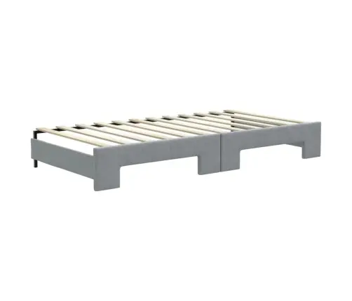 Dīvāngulta Ar Matraci, Gaiši Pelēks Audums, 100X200 Cm Vidaxl