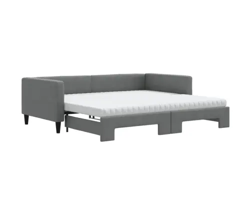 Diivanvoodi Väljatõmmatava Osaga, Tumehall, 100X200 cm Kangas