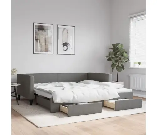 Diivanvoodi Väljatõmmatav Ja Sahtlitega Madratsita, 100X200 Cm