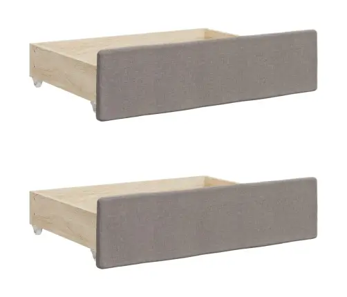 Izvelkams Dīvāns Ar Atvilktnēm, Pelēkbrūns Audums, 100X200 Cm Vidaxl