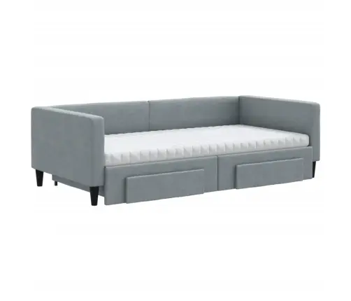 Diivanvoodi Madratsiga, Helehall, 100X200 cm Kangas