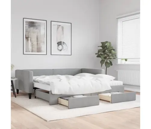 Diivanvoodi Madratsiga, Helehall, 100X200 cm Kangas