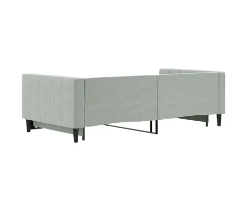 Diivanvoodi Väljatõmmatava Osaga, Helehall, 100X200 cm Samet