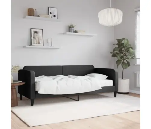 Dīvāngulta Ar Matraci, Melns Audums, 80X200 Cm Vidaxl