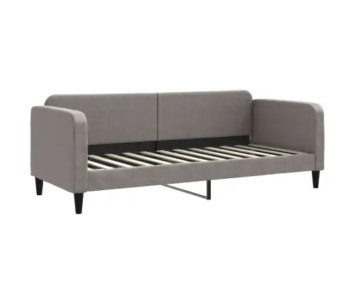Dīvāngulta Ar Matraci, Pelēkbrūns Audums, 80X200 Cm Vidaxl