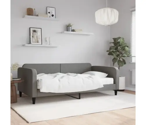 Dīvāngulta Ar Matraci, Tumši Pelēks Audums, 100X200 Cm Vidaxl