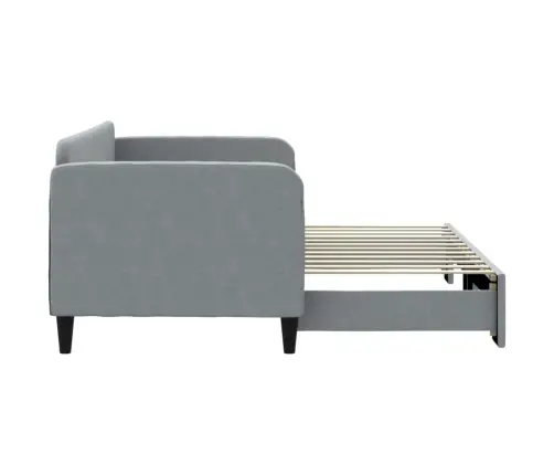 Izvelkams Dīvāns, Gaiši Pelēks, 80X200 Cm, Audums Vidaxl