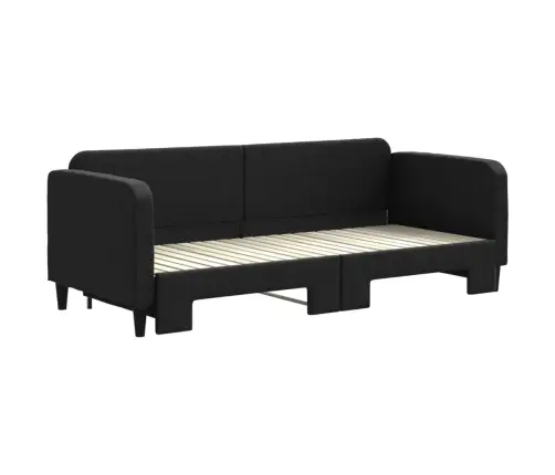 Izvelkams Dīvāns, Melns, 80X200 Cm, Audums Vidaxl