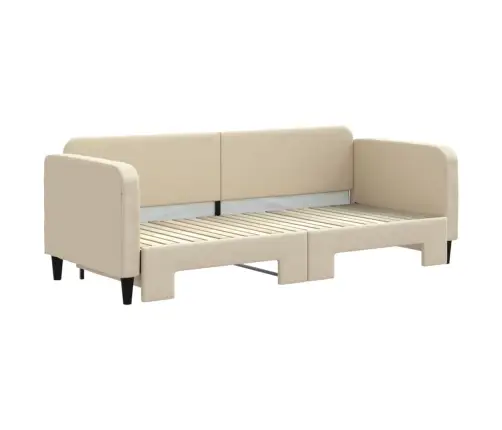 Izvelkams Dīvāns, Krēmkrāsas, 80X200 Cm, Audums Vidaxl