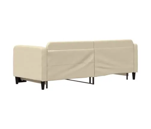 Izvelkams Dīvāns, Krēmkrāsas, 80X200 Cm, Audums Vidaxl