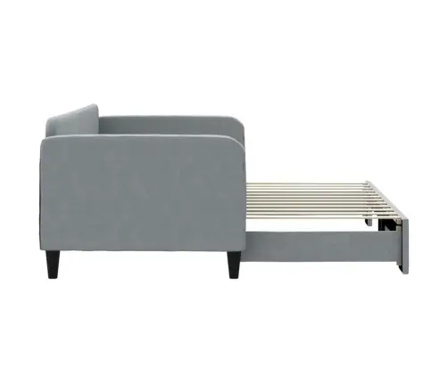 Diivanvoodi Väljatõmmatava Osaga, Helehall, 90X200 cm Kangas