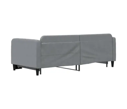 Diivanvoodi Väljatõmmatava Osaga, Helehall, 90X200 cm Kangas