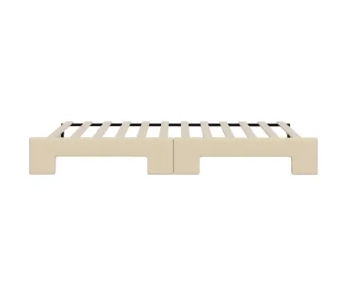 Izvelkams Dīvāns, Krēmkrāsas, 100X200 Cm, Audums Vidaxl