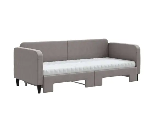 Lova Su Ištraukiama Dalimi/Čiužiniu, Taupe, 80X200cm Audinys