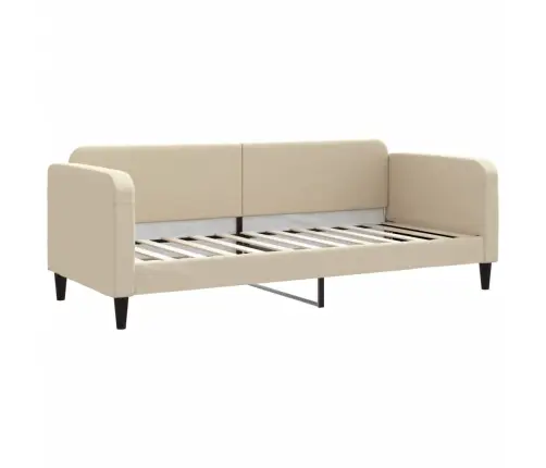 Dīvāngulta Ar Matraci, Krēmkrāsas Audums, 80X200 Cm Vidaxl