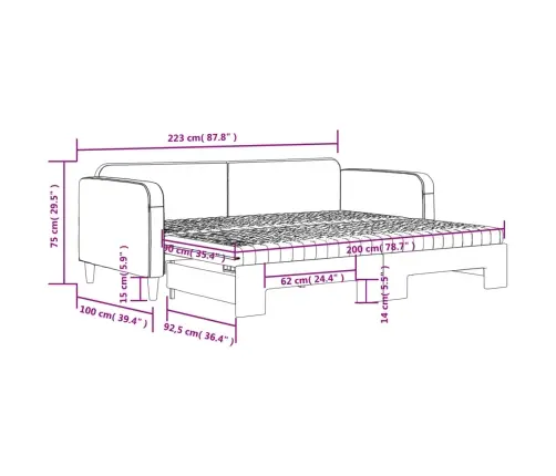 Dīvāngulta Ar Matraci, Tumši Pelēks Audums, 90X200 Cm Vidaxl