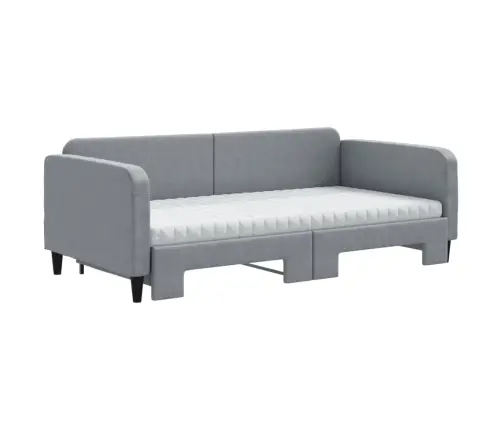 Diivanvoodi Madratsiga, Helehall, 100X200 cm Kangas