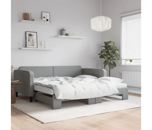 Diivanvoodi Madratsiga, Helehall, 100X200 cm Kangas