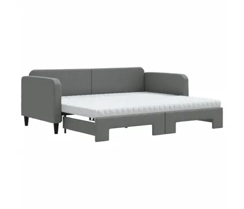 Diivanvoodi Väljatõmmatava Osaga, Tumehall, 90X190 cm Kangas