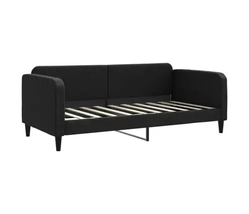 Dīvāngulta Ar Matraci, Melns Audums, 90X190 Cm Vidaxl