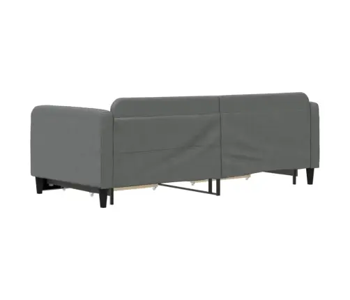 Gulta Ar Atvilktnēm, Bez Matrača, Tumši Pelēks, 90X200 Cm Vidaxl