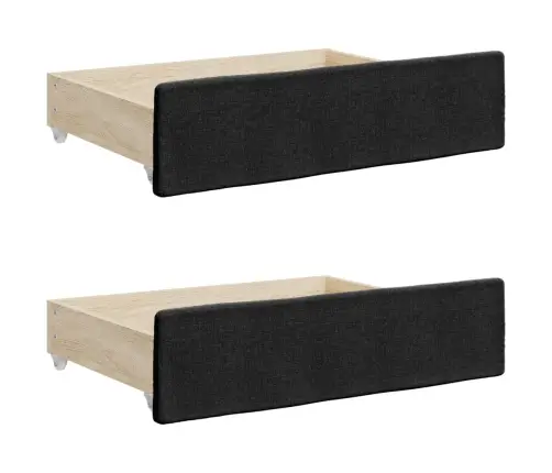 Diivanvoodi Väljatõmmatava Osaga, Must, 90X200 cm Kangas