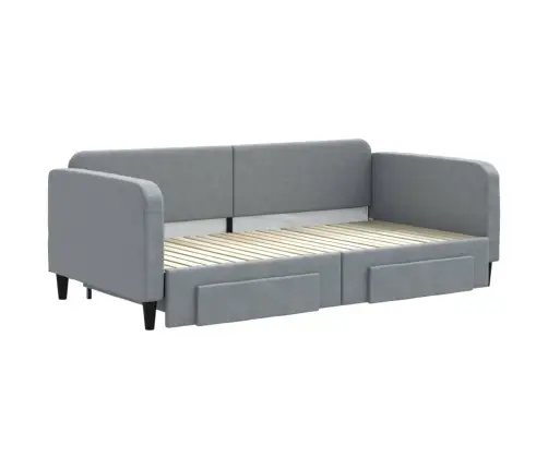 Diivanvoodi Madratsiga, Helehall, 100X200 cm Kangas