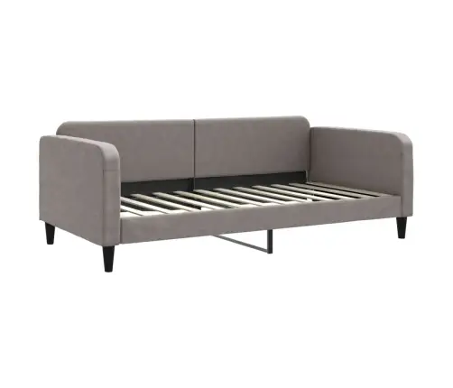 Izvelkams Dīvāns Ar Atvilktnēm, Pelēkbrūns Audums, 100X200 Cm Vidaxl