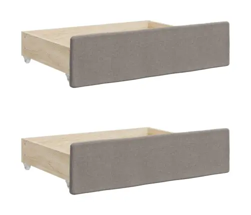 Izvelkams Dīvāns Ar Atvilktnēm, Pelēkbrūns Audums, 100X200 Cm Vidaxl