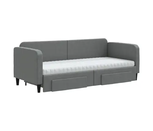 Diivanvoodi Väljatõmmatava Osaga, Tumehall, 80X200 Cm Kangas