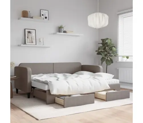 Diivanvoodi Väljatõmmatava Osaga, Pruunikas, 80X200 cm Kangas