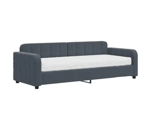 Dīvāngulta Ar Matraci, Tumši Pelēks Samts, 80X200 Cm Vidaxl