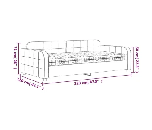Lova Su Čiužiniu, Tamsiai Žalios Spalvos, 100X200cm Aksomas