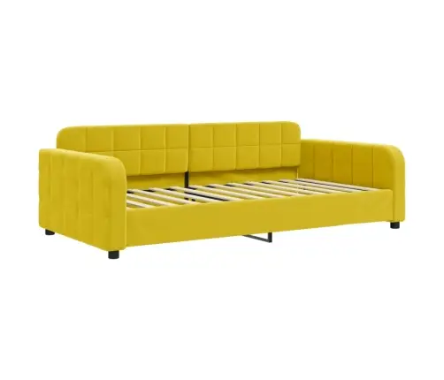 Izvelkams Dīvāns, Dzeltens, 100X200 Cm, Samts Vidaxl