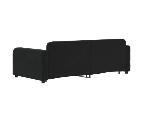 Izvelkams Dīvāns, Melns, 90X190 Cm, Audums Vidaxl