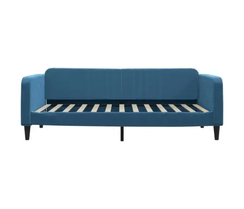 Diivanvoodi Madratsiga, Sinine, 100X200 cm Samet