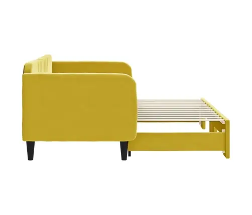 Izvelkams Dīvāns, Dzeltens, 80X200 Cm, Samts Vidaxl