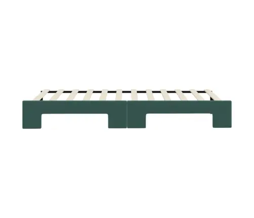 Diivanvoodi Väljatõmmatava Osaga, Tumeroheline, 90X200 Cm Samet