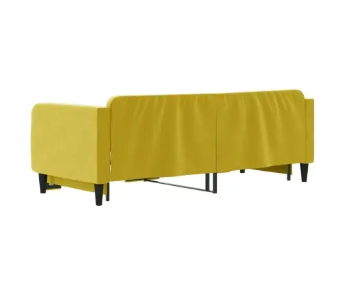 Izvelkams Dīvāns, Dzeltens, 90X200 Cm, Samts Vidaxl